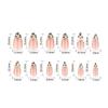 24Pcs French Style Fake Nails 3D Bowknot Designs Short Square Press On Nails Sweet Korean Fashion False Nail for Women Girl
