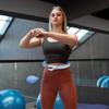 Smarter gewichteter Hula-Hoop, Massage-Hula-Ring mit 16 abnehmbaren Knoten, 360 Grad automatisch rotierender Ball, Digitaler Zähler Hellblau