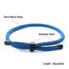 New Minimalist Stainless Steel Bracelet Adjustable Unisex 4mm Nylon Cord Chain Braclet Couple Gift For Lover Leisure Accessories