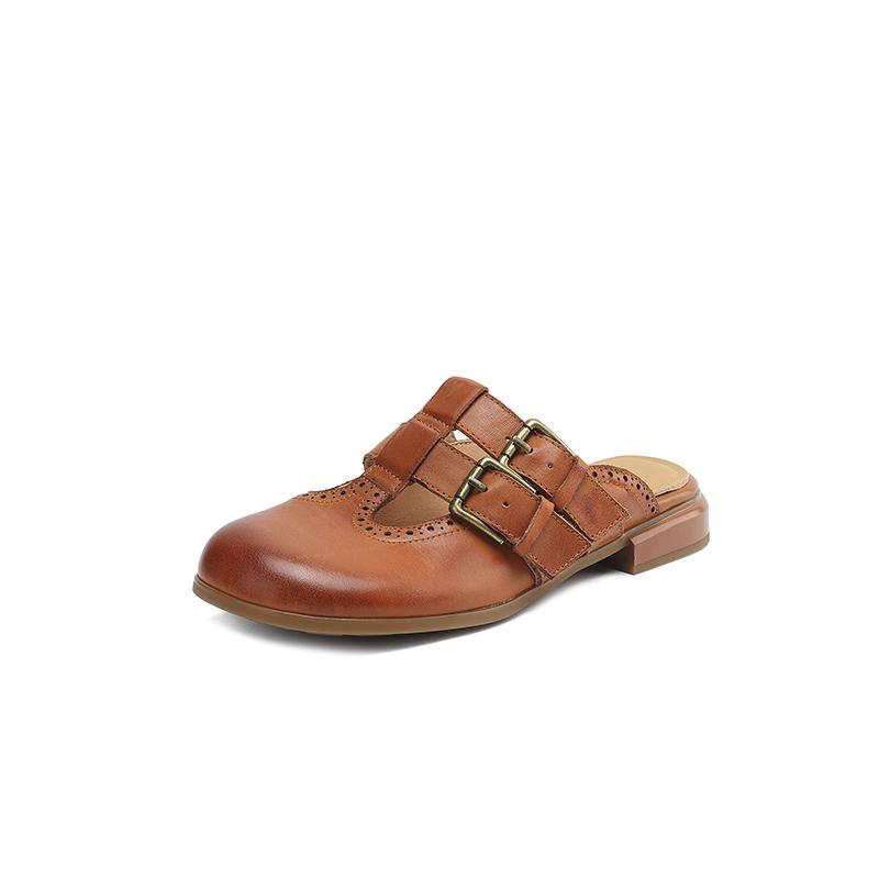 

Мода Новая Мода Сандалии Женские Туфли Лодочки Сексуальные Туфли на Каблуке Слингбэк Ретро Кожа Вечеринка Повседневные Летние Туфли с Круглым Носком Мюли Шлепанцы 40 коричневый