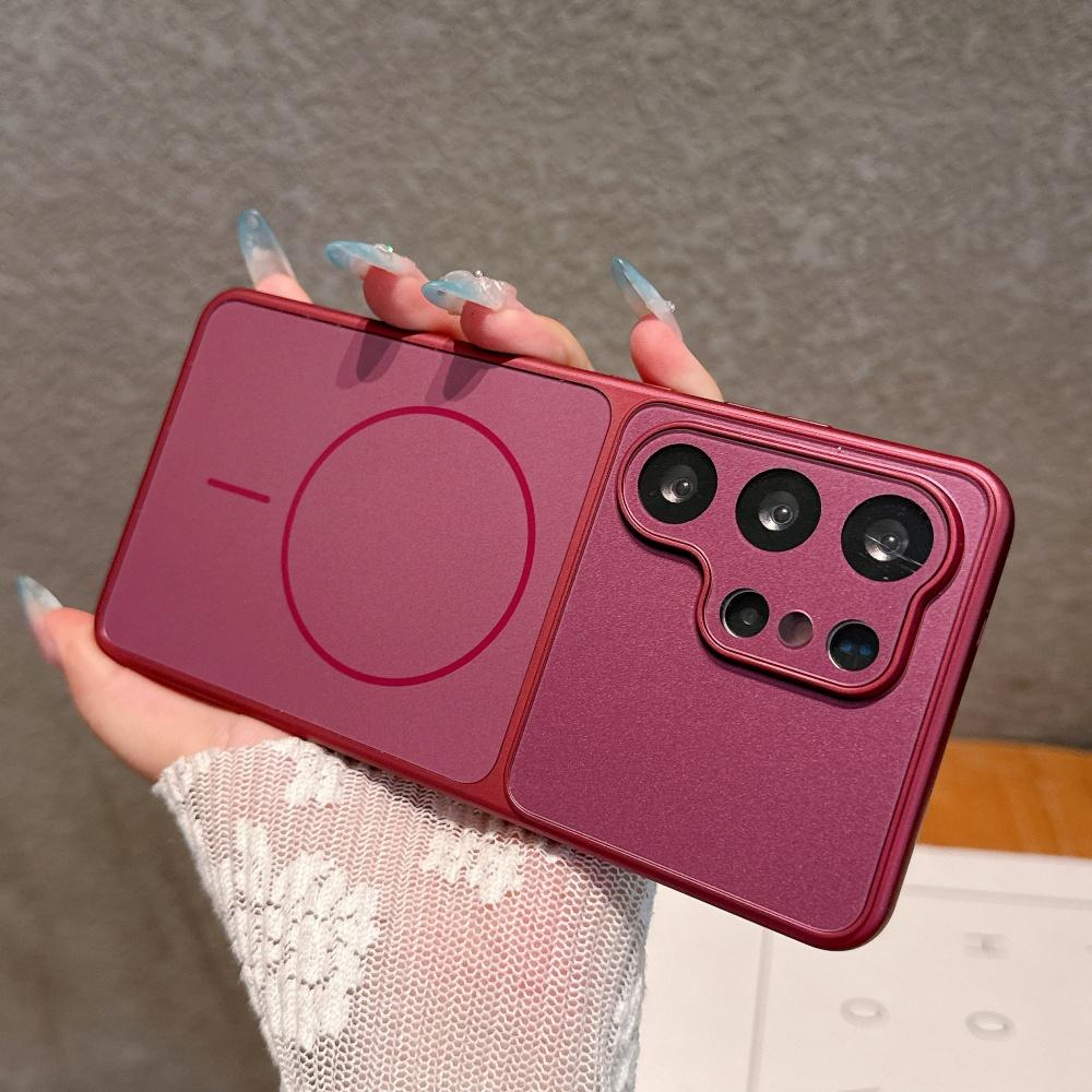 Matte Nano Magnetic For Magsafe Case For Samsung Galaxy S26 Ultra S25 S24 S23 Ultra Lens Protection Shockproof Hard PC Cover