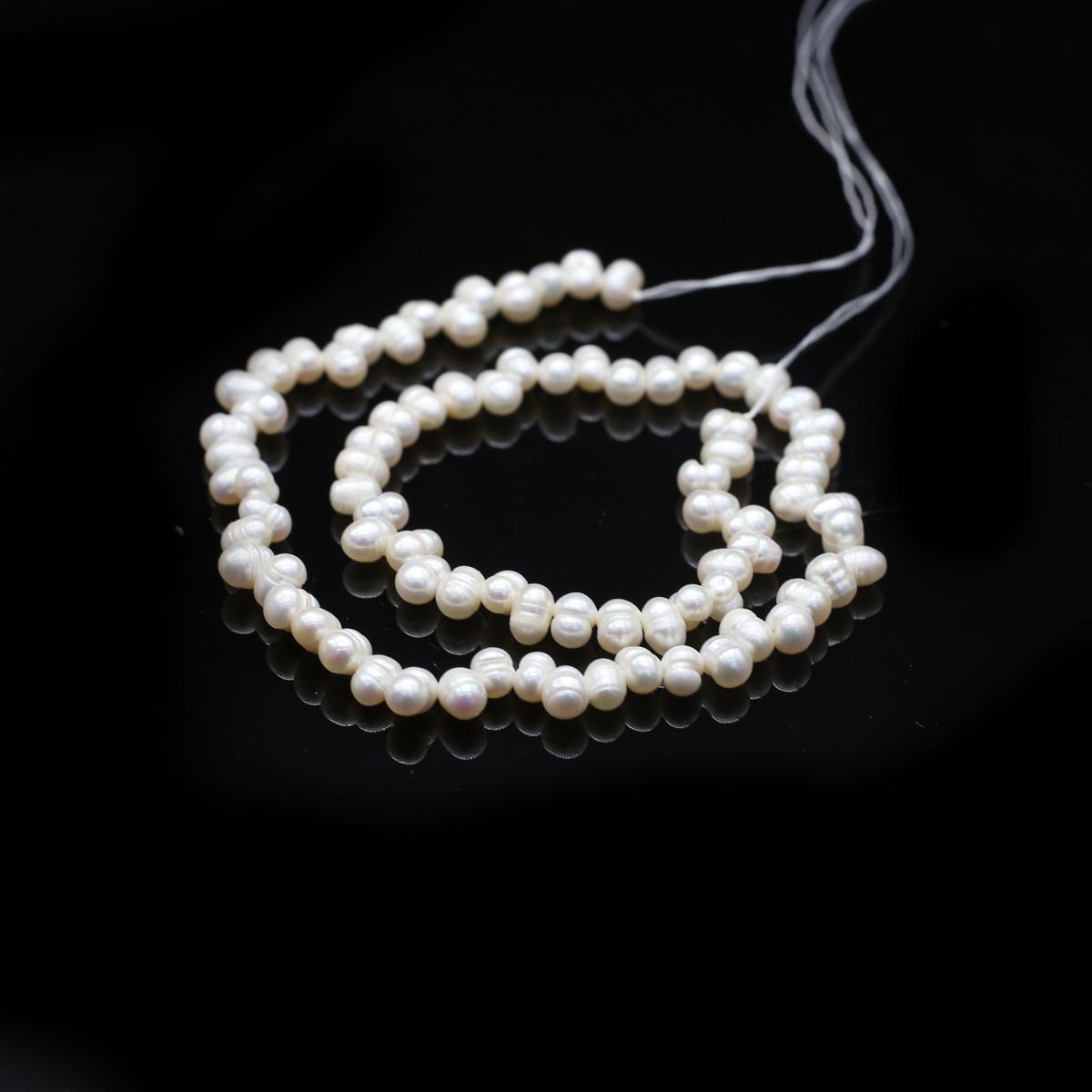 

1 нить, белые искусственные жемчужные бусины 0,4-0,5 см, бусины из риса ручной работы для женских ожерелий, браслетов, аксессуаров для ножных браслетов, изготовления ювелирных изделий 36 см 1String/36cm белый
