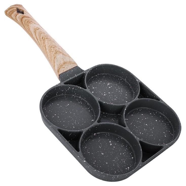 Maifan Stone Non-Stick Four-Hole Frying Pan for Eggs & Steak