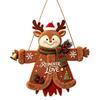 Seasonal Party Supplies Wooden Christmas Hanging Pendant, Cartoon Welcome Sign for Front Door, Holiday Shop Decorations Wall Decor with Cute