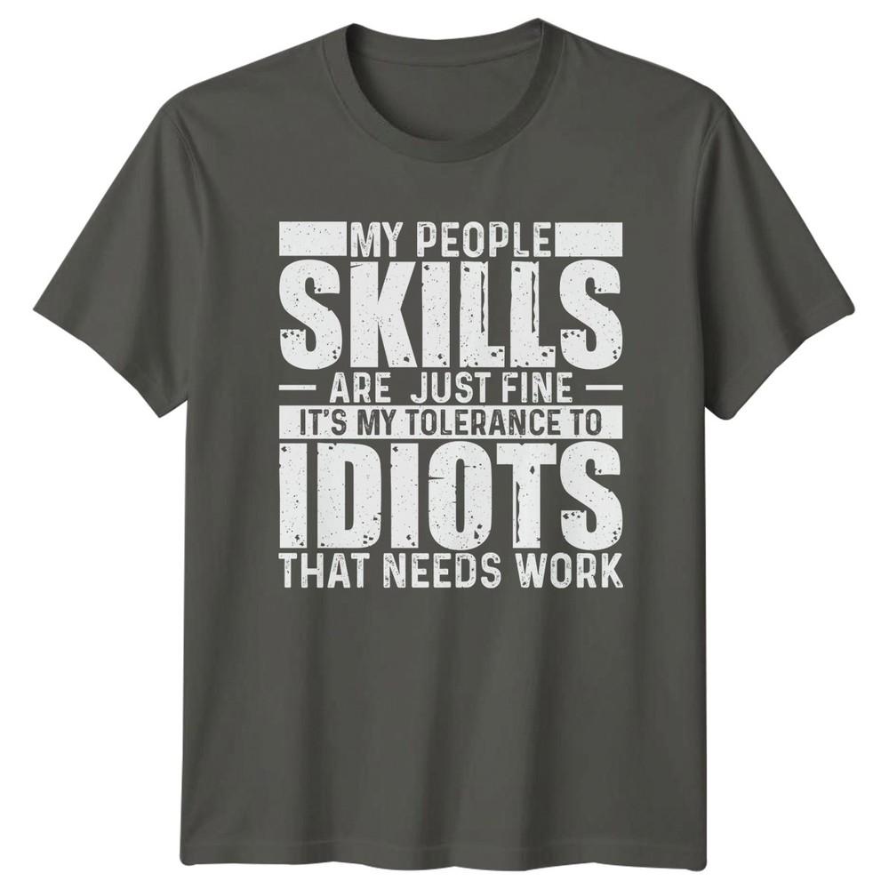 My People Skills Are Just Fine TShirt Introvert Sarcasm Humor S