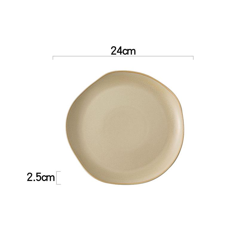 Vintage Ceramic Dinner Plate Creative Irregular Dessert Plate Snack Plate Pasta Sushi Plates Restaurant Specialty Tableware