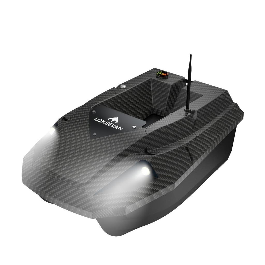 GPS Fishing Bait Boat LOKEEVAN D50B 590 Brushed Motor Dual 15600mAh Battery 2kg Load 500M Remote Control Night Light
