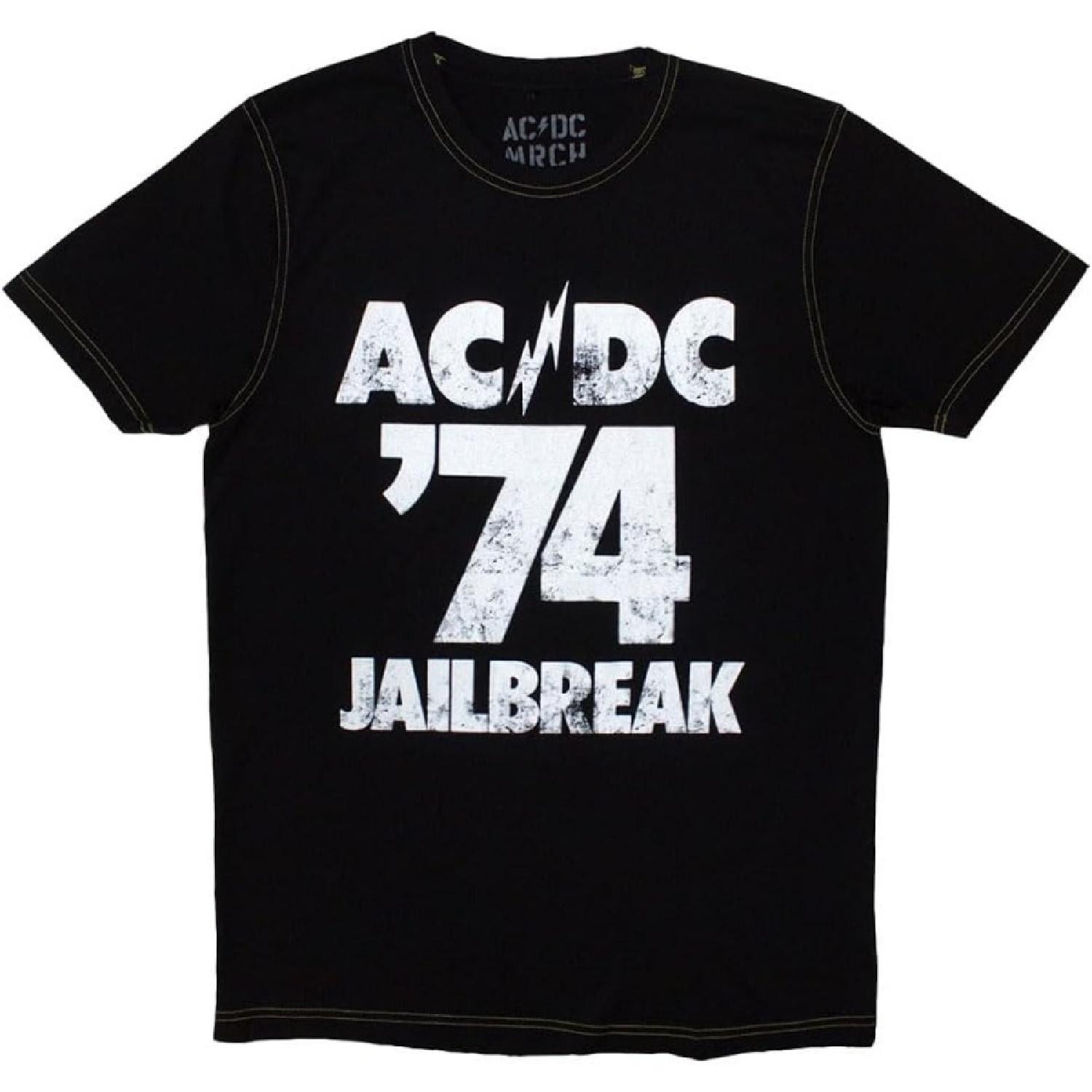 Ac_Dc 74 Jailbreak Band Logo T Shirt Black XXXXXL разноцветный