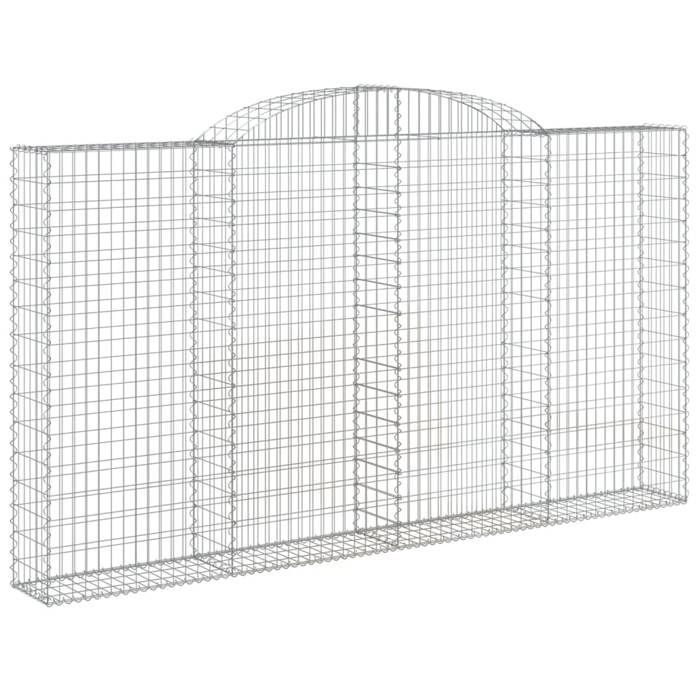 VidaXL Arched Gabion Basket, Gabion Cage, Gabion Wall, Stone Basket, Gabion for Stone Outdoor Patio, 153508