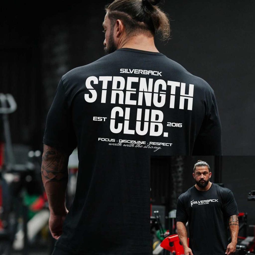Tricou de antrenament Silverback Fitness Gym Casual pentru bărbați și femei Brand de lux Top 2026 Nou Trend Logo Artistic Doodle