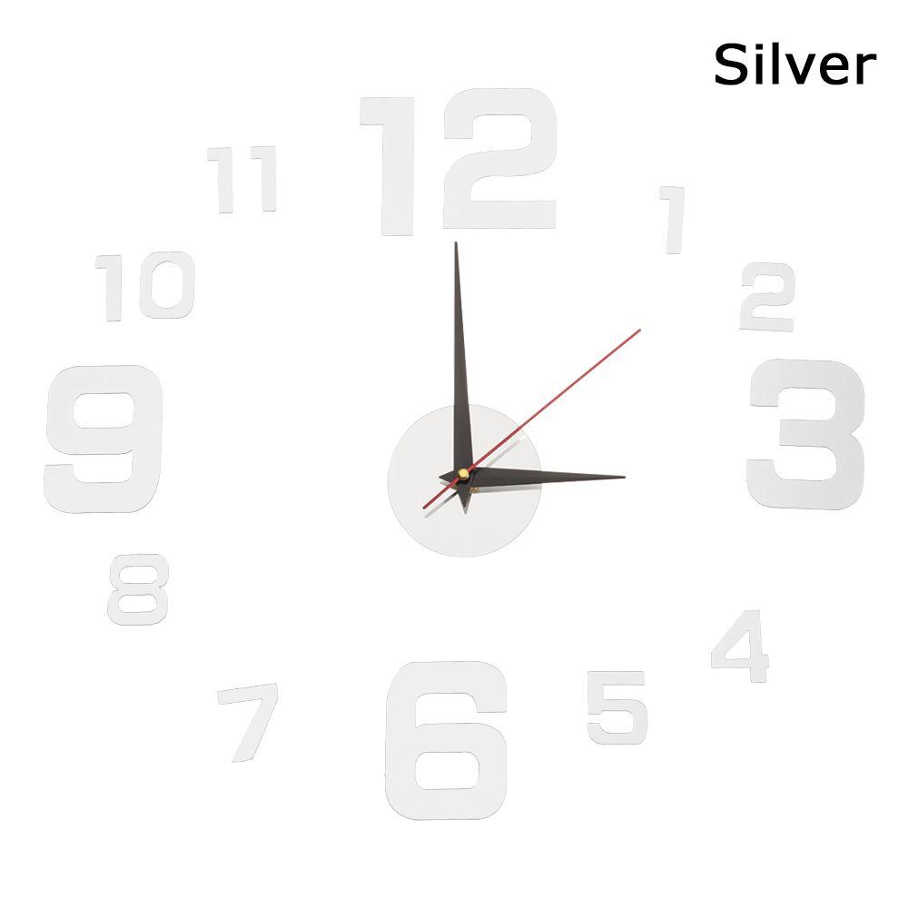 DIY Luminous Stickers Wall Decor Wall Clock Digital Clock 3D