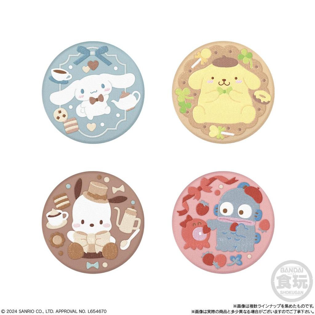 BANDAI Sanrio Characters Embroidered Can Badge Biscuit 3 Biscuit Candy Toy Set of [Resale] [Box 12]