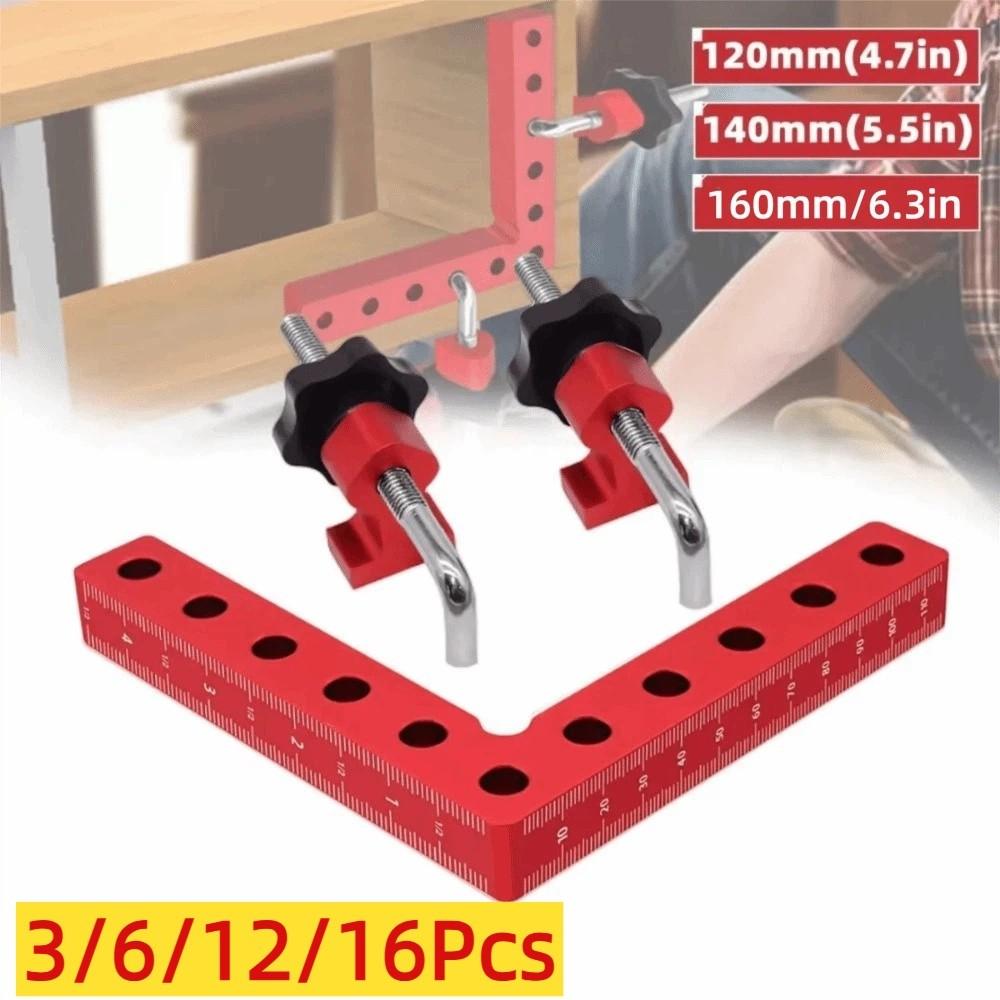 3/6/12/16Pcs Auxiliary Fixture Corner Clamp Aluminum Zinc Zinc Alloy Positioning Squares Woodworking