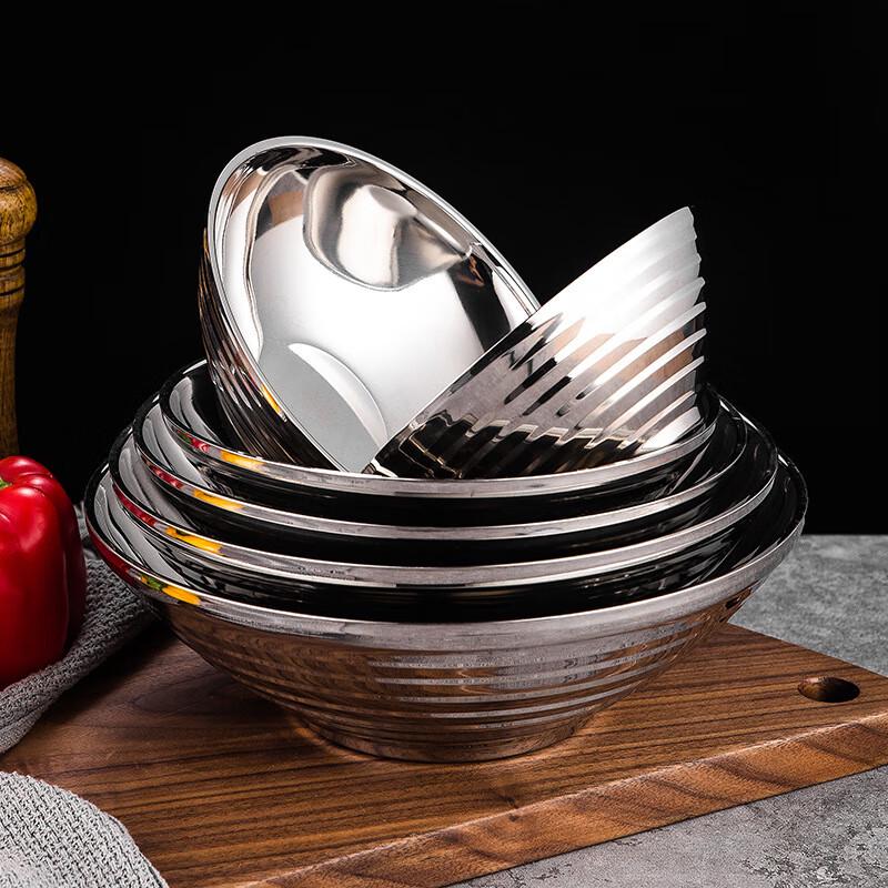 Wuhe 304 Stainless Steel Double-Layer Insulated Serving Bowl