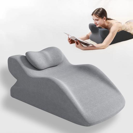 Yousheng Couples Pillow Wavy Wedge Pillow for Chest Back Relief Memory Foam Butt Cushion Ergonomic Posture Support Multi-Functional Bed Pillow