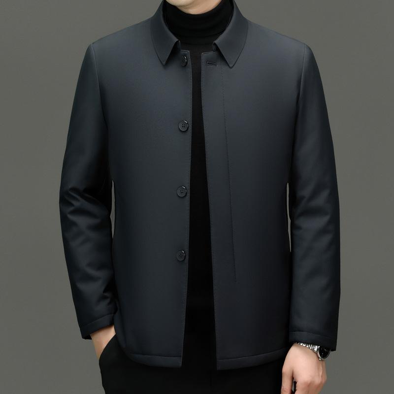 Middle-aged Daddy's Lapel Cotton Jacket New Winter Fashion Men's Jacket Thickened Warm Business Casual Jacket