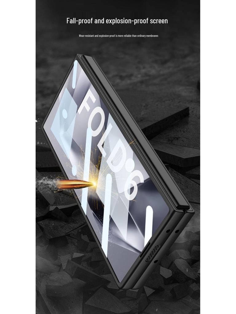 Samsung Z Fold 6 Foldable Screen Frosted Case & Lens Protector