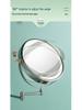8" Wall-Mounted Folding LED Vanity Mirror - Double-Sided, Lighted, Magnifying for Bathroom Makeup