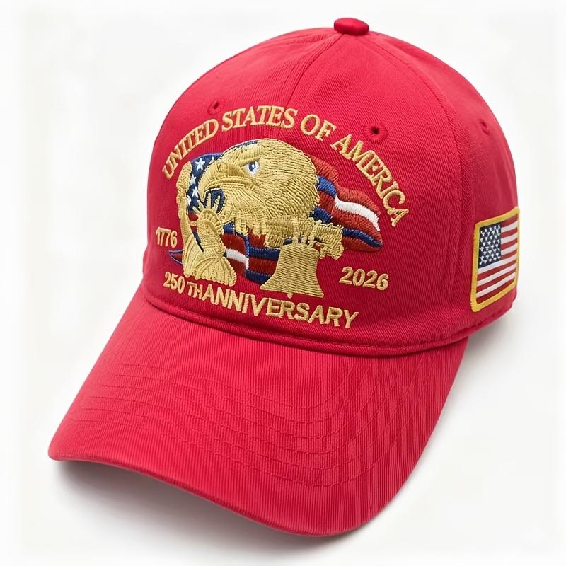 1-Piece 250th U.S. Independence Day Commemorative Hat – Airy Light Outdoor Headwear, Ideal Gift for Fathers