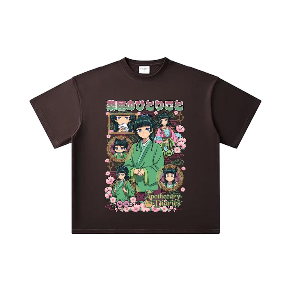 260 GSM Double Yarn 32 Count 100% Cotton Apothecary Diaries V2 Print Unisex Heavy Cotton T Shirt