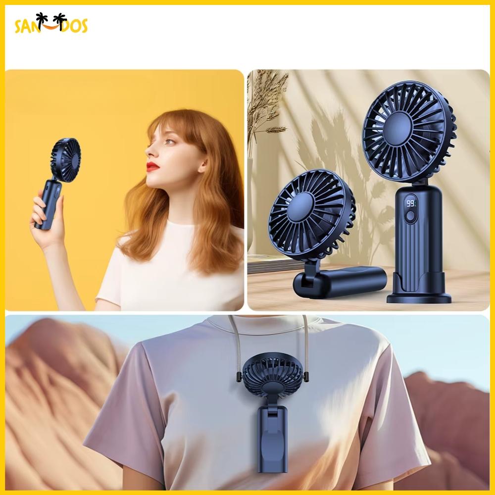 Mini portable portable fan with a handheld usb stand