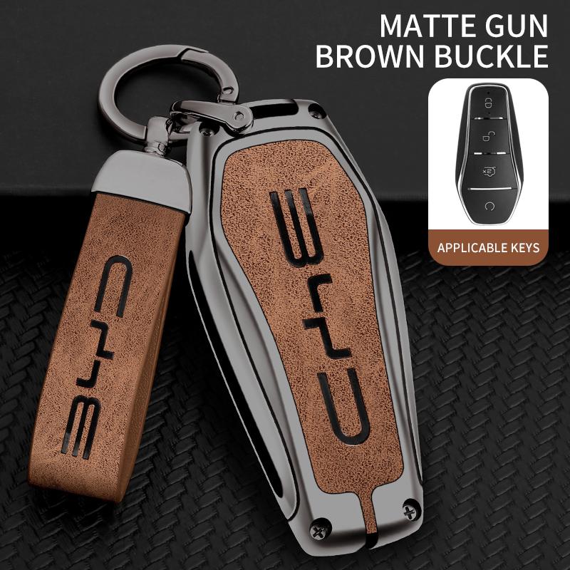 Zinklegierung Auto Schlüsselhülle Abdeckung für BYD Song Plus Pro Seal U Dm I Dolphin Mini Atto 3 EV Schutzhülle Auto Zubehör