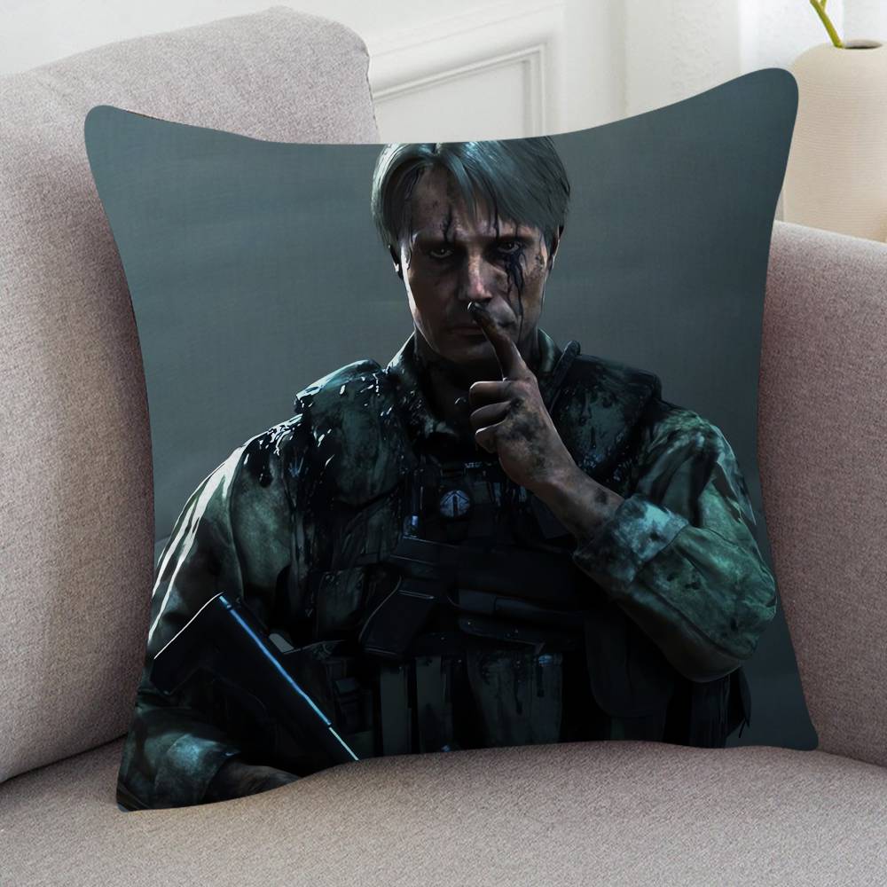 Game Death Stranding Cartoon Series Square Pillowcase Soft Waist Sofa Cushion Cover Bedroom Room Pillowcase