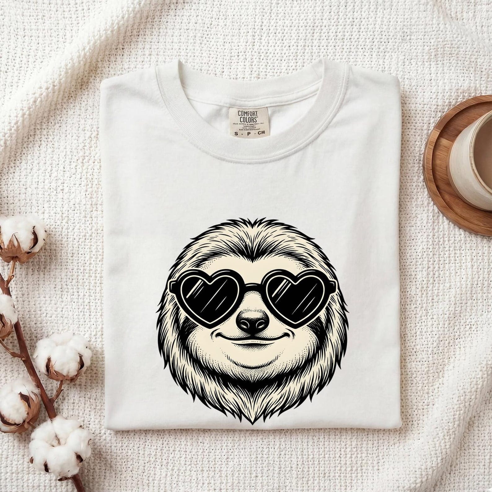 Sloth Face Shirt Funny Wildlife Gift Women Pop Art Tee Sloth T-Shirt Humor Fan Comic Tshirt Animal Graphic Classic Heart Shades Tshirt 4XL