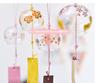 Jumei Wind Chime Set, Handmade Glass, 8 Pieces, Enjoy the Cool Summer Spirit, Stylish Interior Decor, Souvenir Gift, Ornament (with Paper Strips) - Se
