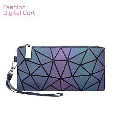 Fashion Mini Money Pack Wrist Bag Slim Thin Women Luminous Geometric Coin Purse Ladies Wallets Money Bag