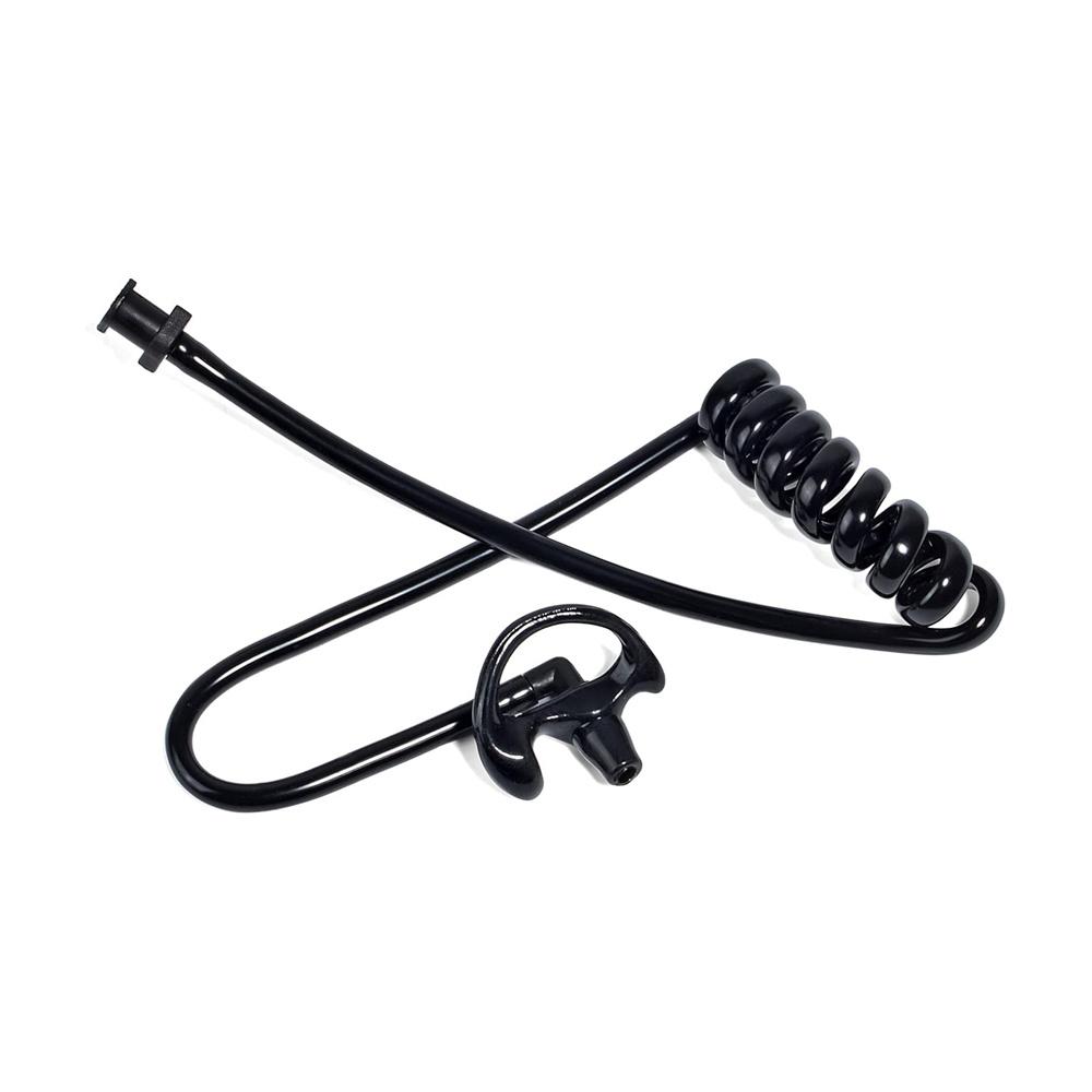 Black Accoustic Ear Tube+ Black Medium Earmold For Radio Earpiece