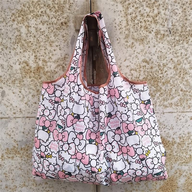 Eco-friendly Foldable Shopping Bag – Japanese & Korean Cartoon Design, Portable and Sturdy