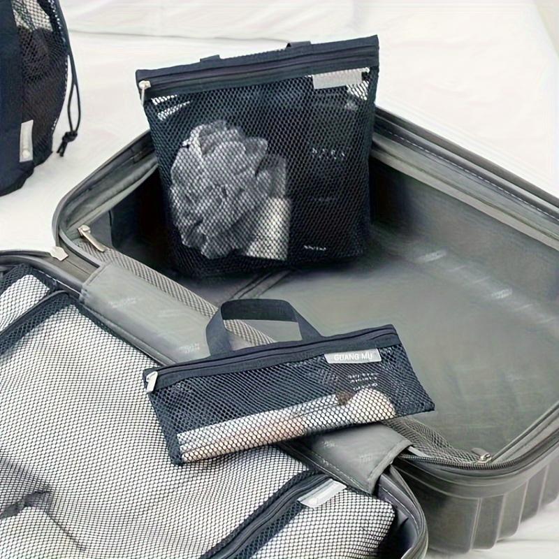 Mini Mesh Toiletry Bag Polyester Travel Organizer Pouches with Zipper Portable Toothbrush & Toothpaste Storage Lightweight & Versatile Use