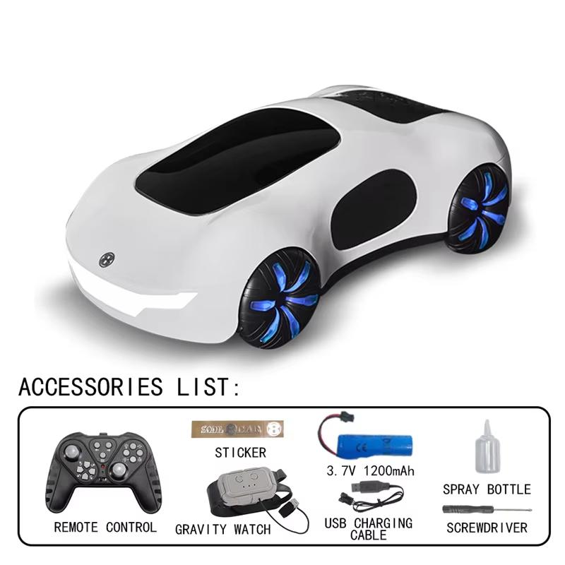 

2024 Новый 4WD Sci-Fi RC Car 2.4G Watch Control 360 ° Stunt Drift LED Lights Music Spray Off-road RC Dragster Electric Toy Gift for Children Sound Control Upgraded version белый