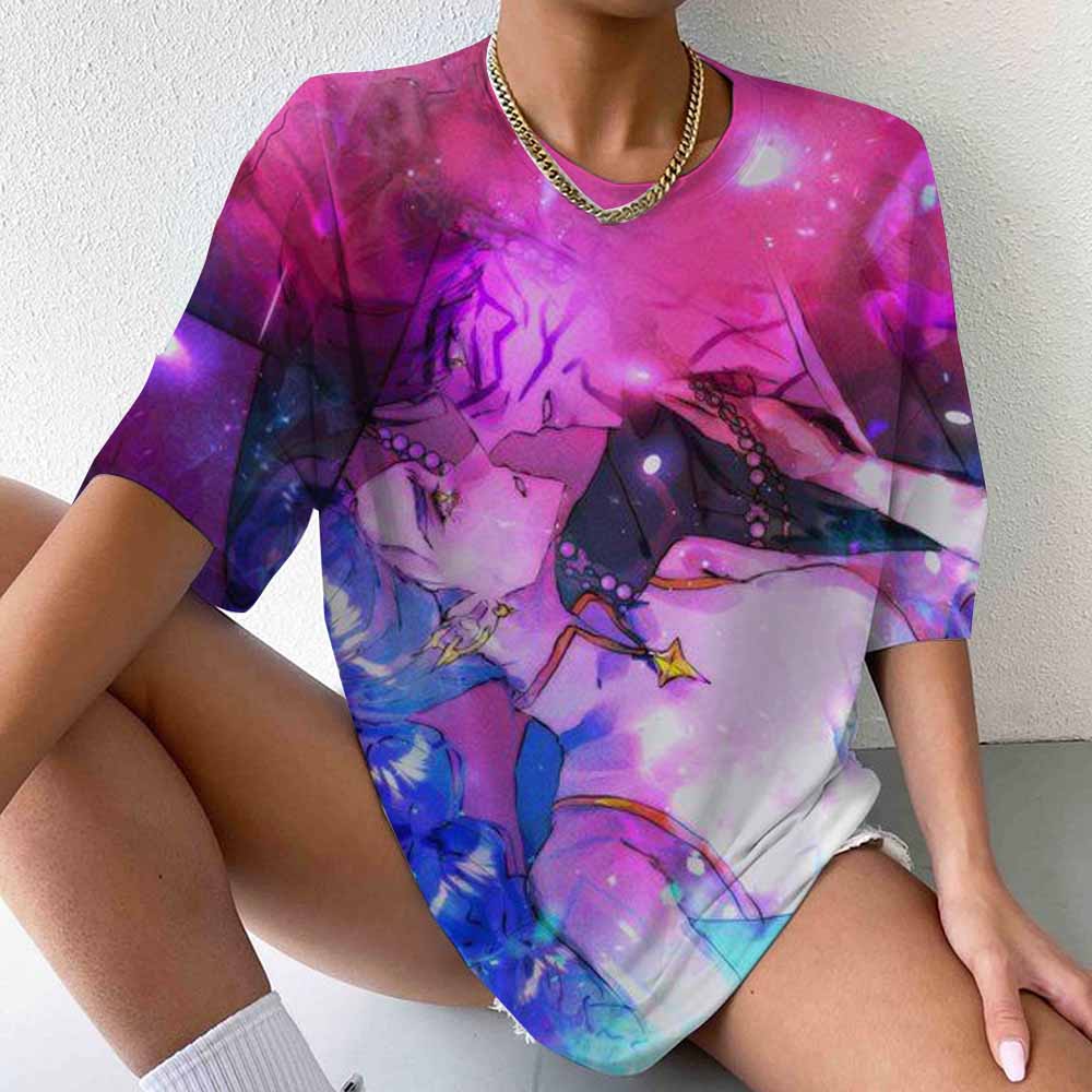 Kawaii Snoopy Print T-shirts Tops for Women Lady Summer Children T-shirts Casual O-neck Snoopy Print T-shirts