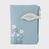 Women's Soft Leather Short Wallet with Multiple Card Slots & Daisy Print