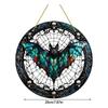 Bat Stained Glass Suncatcher Window Hanging Decoration Halloween Gothic Bat Glass Ornament for Window Home Kitchen