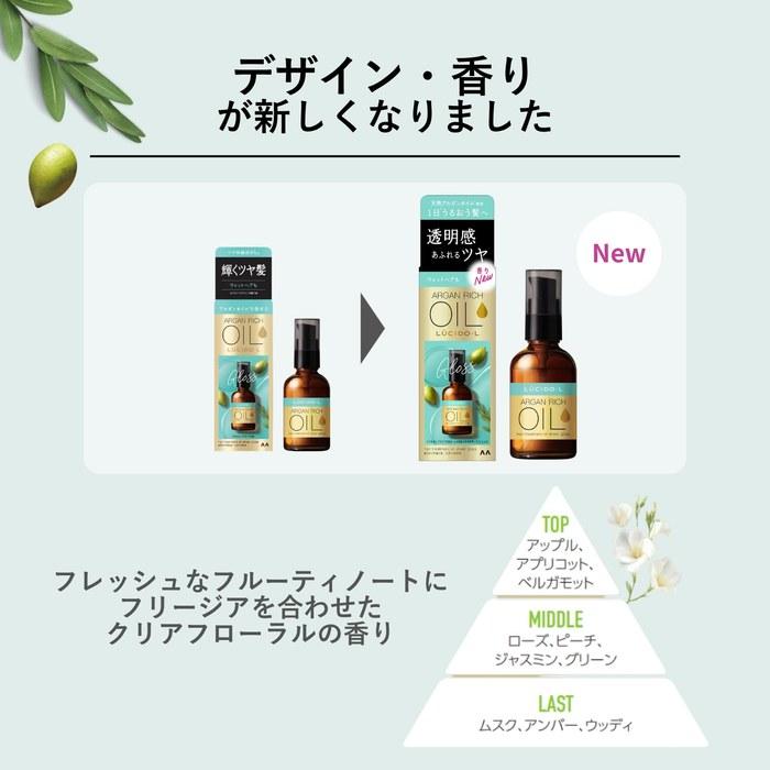 Lucido L Oil Treatment #EX Hair Oil Sheer Gloss Argan Oil Leave-in Treatment 60ml + Sample (Hair Mask 10g)