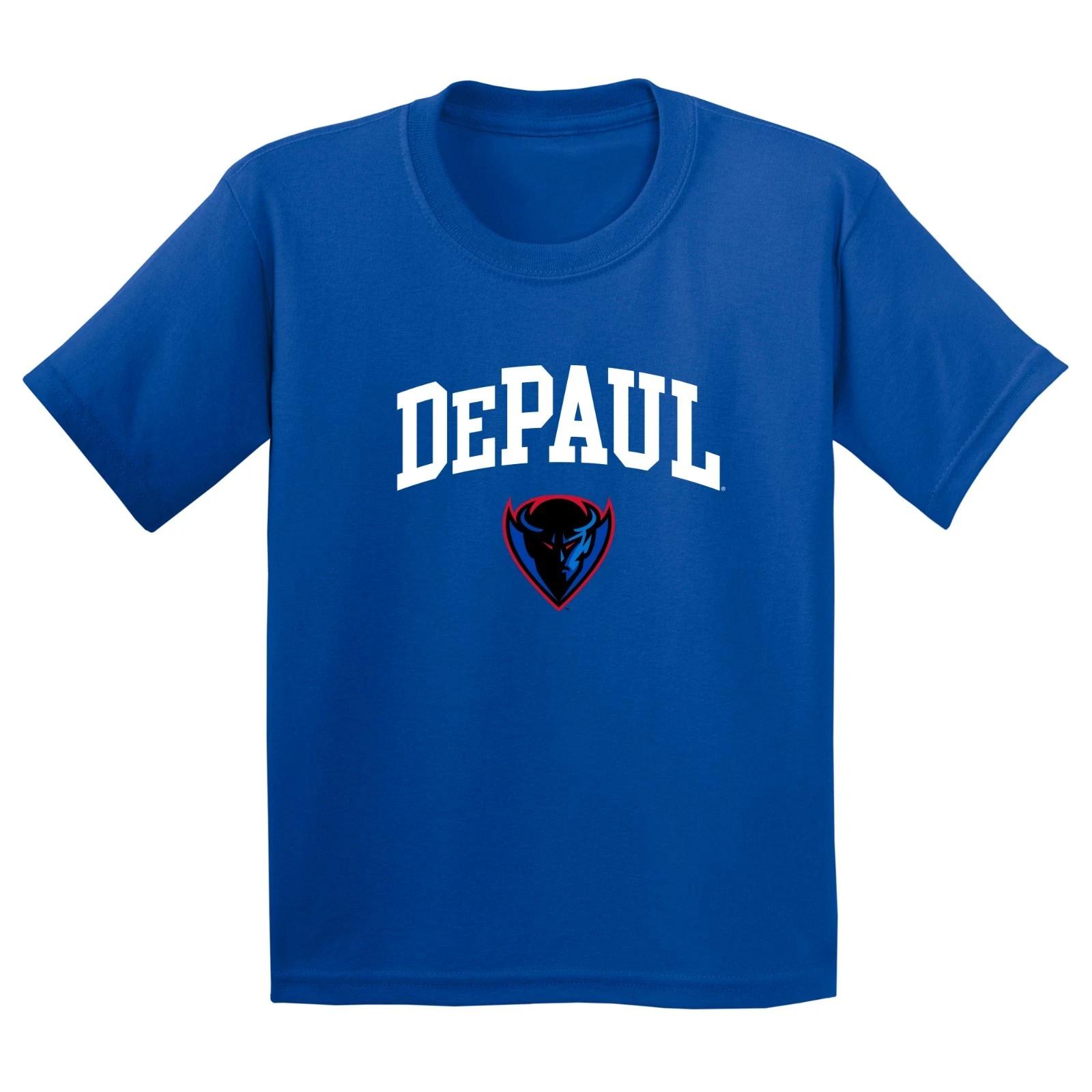 DePaul Arch Logo Youth T-Shirt - Royal S