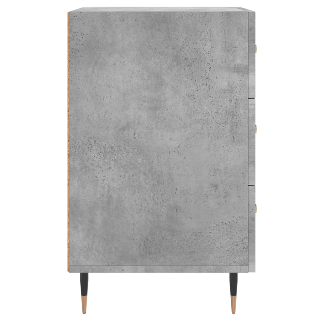 Nightstand Concrete Gray 40x40x66 cm Wood Based Material