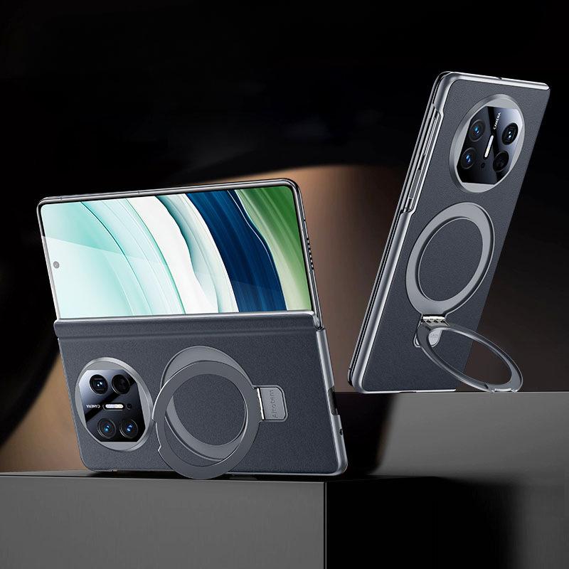 Suitable for Huawei Matex5 Mobile Phone Case Center Shaft Hinge X3 Magnetic Bracket Business Men's Lens Full-inclusive X6 Leather Case