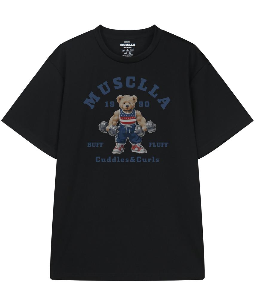 DRIFTOUT Dumbbell Muscle Teddy Bear Functional Short Sleeve T-Shirt (5 Colors) (Type B)