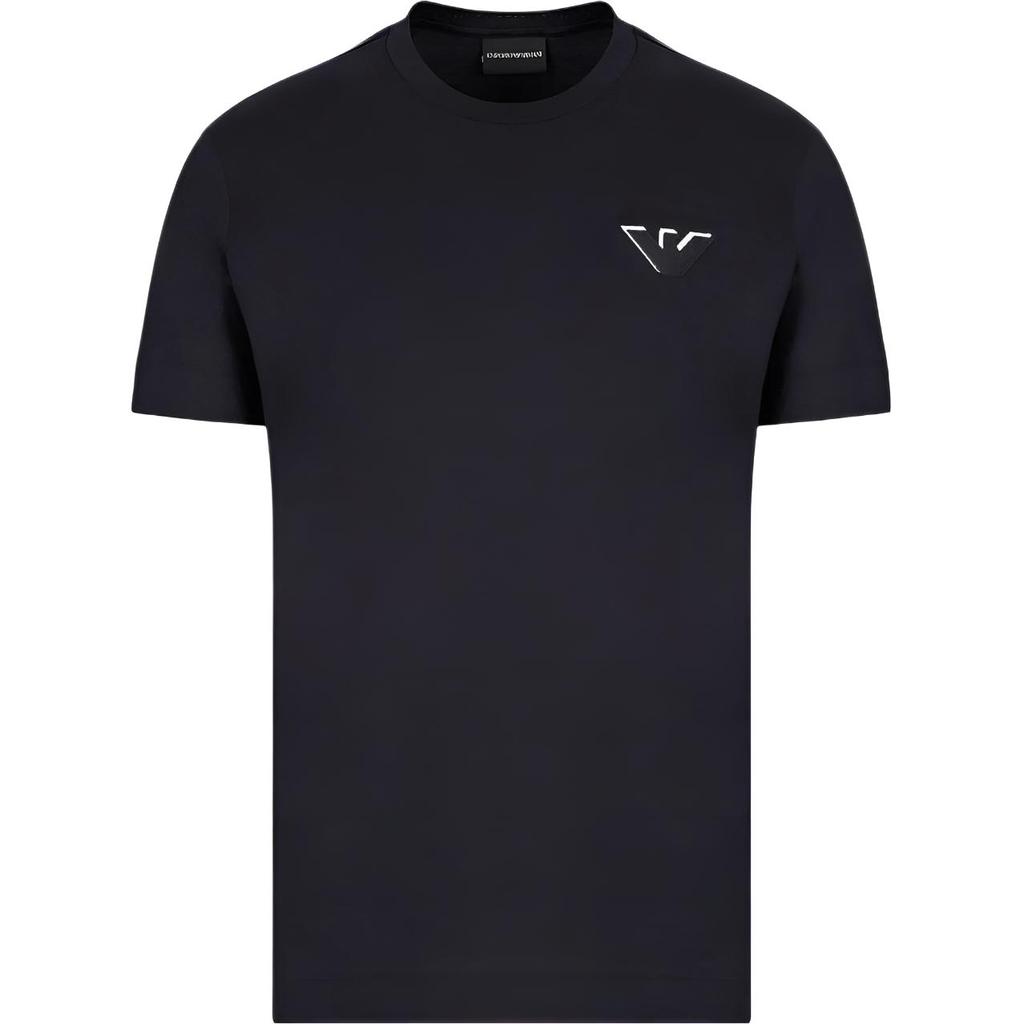 Emporio Armani FW22 Solid Logo Print Crew Neck Short Sleeve T-Shirt Men Tops 6L1TS0-1JSAZ-0920
