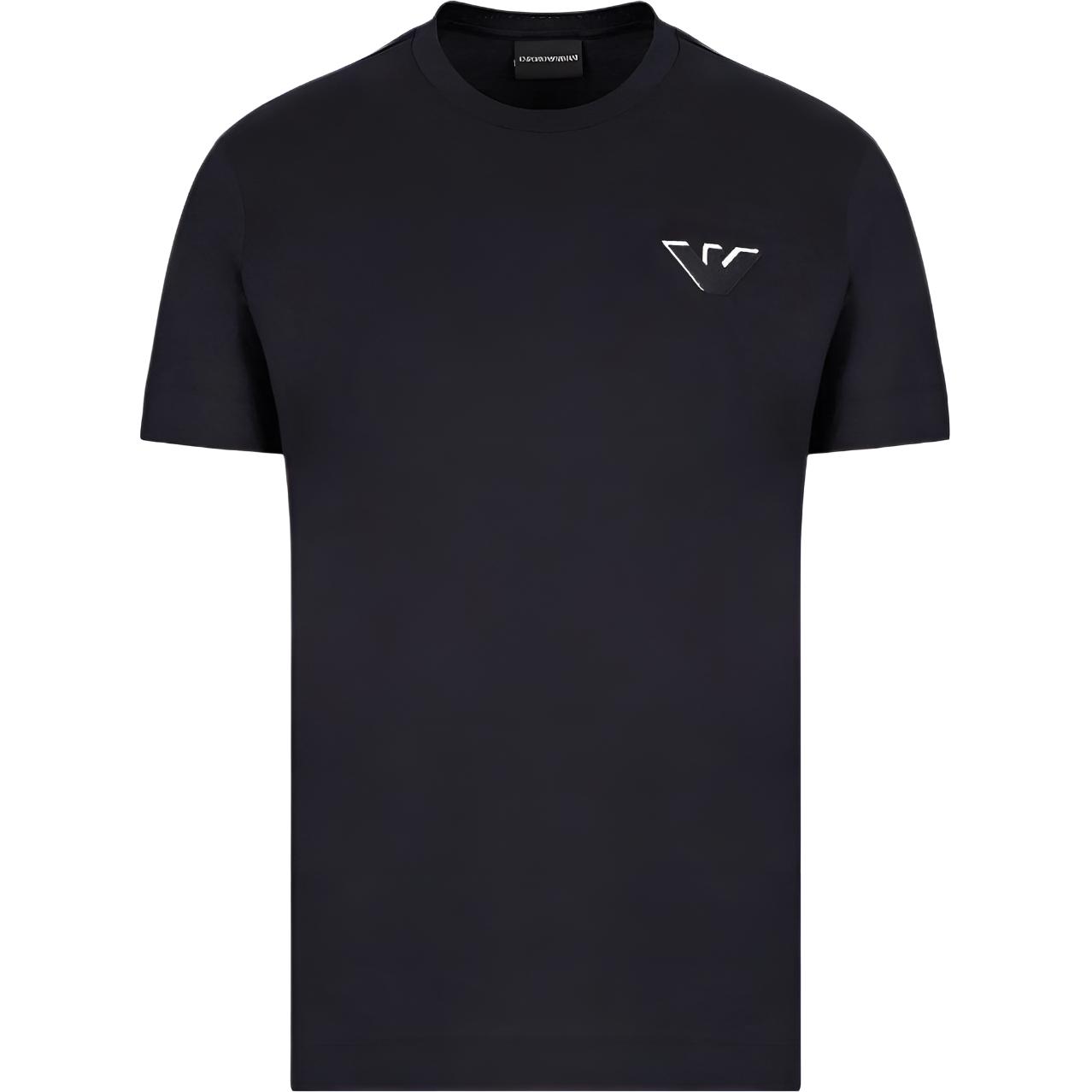 Emporio Armani FW22 Effen Logo Print Ronde Hals Korte Mouw T-shirt Heren Tops 6L1TS0-1JSAZ-0920 S