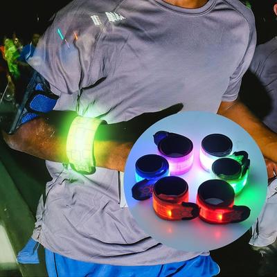 Night Running Armband Cycling Warning Wristband Outdoor Sports Safety Arm Belt Leg Safety Armband Rechargeable LED Light Band