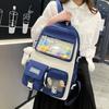 5 teile/satz Kawaii Schule Taschen für Teenager Mädchen Casual Leinwand Große Kapazität Student Bookbags Frauen Reise Rucksack Schulter Taschen