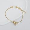 Elegant Slim Waist Bracelet with Real Gold Plated Micro-Paved Zirconia, Small Niche Design, Ins Style.