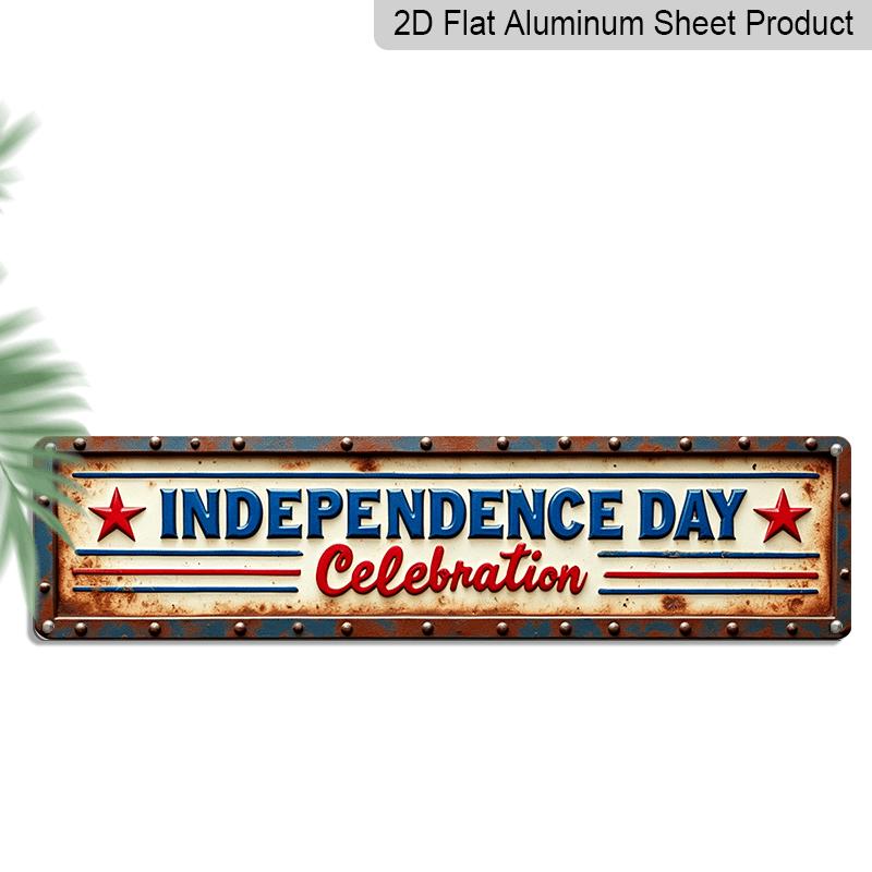 

2D Flat 1pc This Is A Two-Dimensional Aluminum Signboard, Serving As A Captivating Aluminium Decorative Sign. It Features An Independence Day 40cm x 10cm
