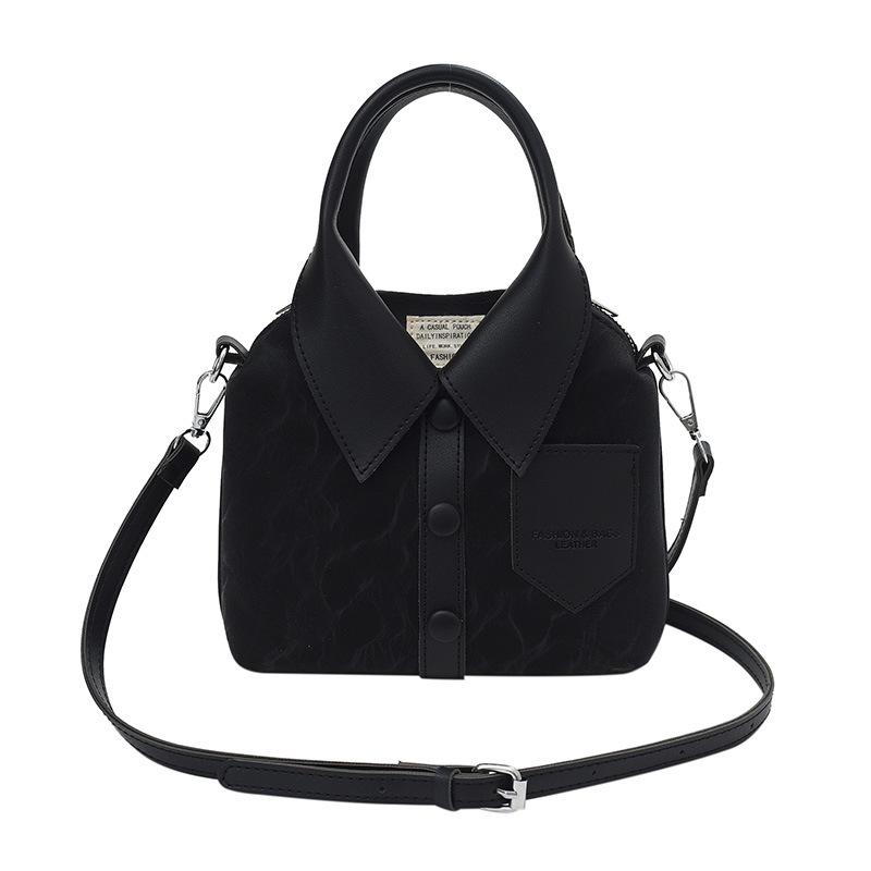 Summer fashion commuter small bag women's solid color texture women's messenger bag shoulder handbag