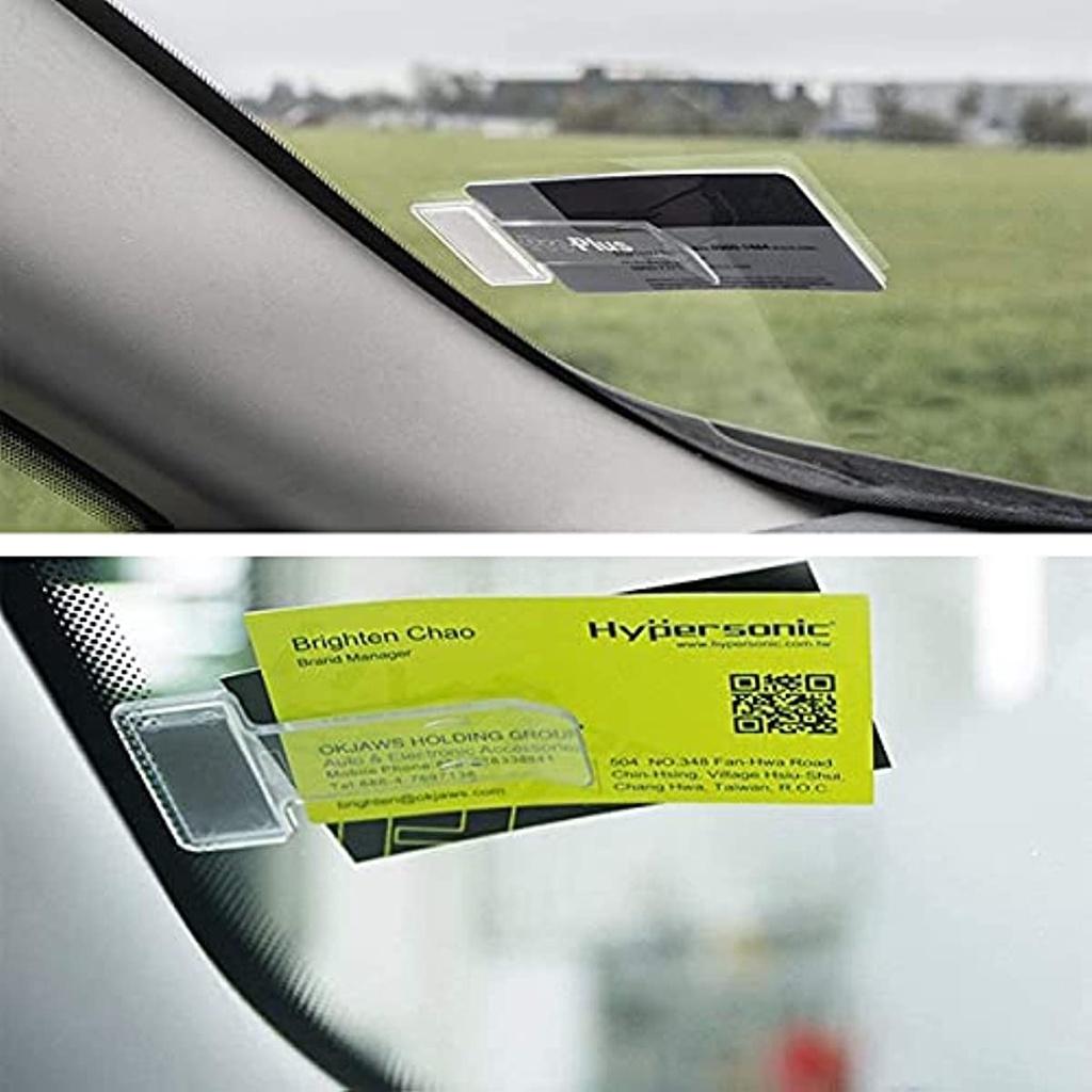 Ticket Holder Car Pack Of 6 Transparent Car Holder Clip Parking Permit Holder Windscreen Self-Adhesive Tickets Clips For Parking Permit